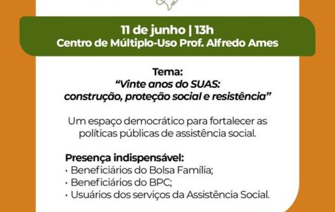 Guaraciaba realiza 13ª Conferência de Assistência Social na próxima quarta