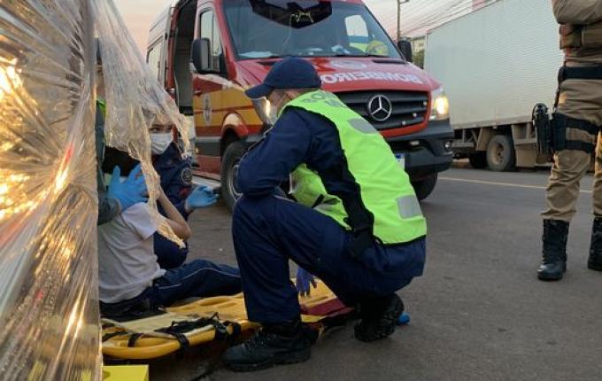 Criança sofre ferimentos em atropelamento no Bairro Salete em SMOeste