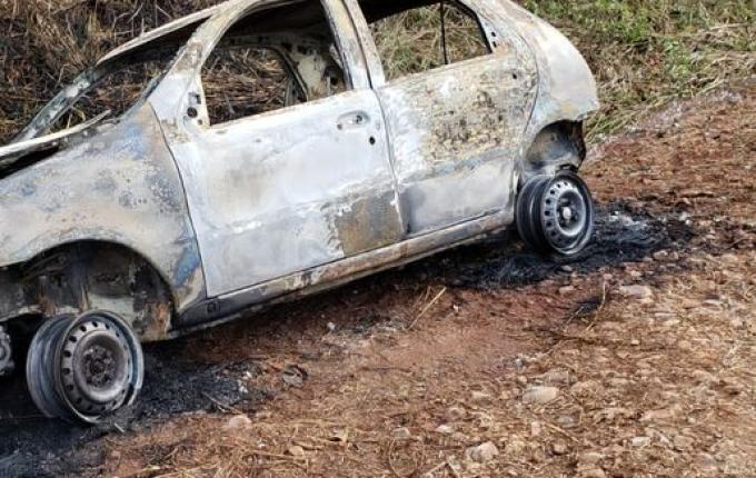 Incêndio em automóvel é registrado no interior de Iporã do Oeste