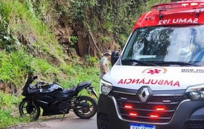 Homem fica ferido em acidente com motocicleta na BR-282, em Iraceminha