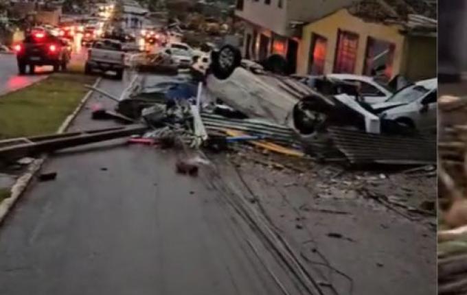Tornado deixa cinco mortos e 130 feridos em cidade no interior do Paraná