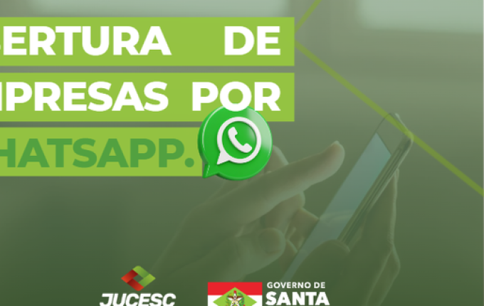 Junta Comercial de SC lança sistema de abertura de empresas por WhatsApp