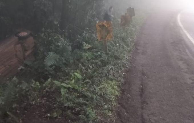 Acidente é registrado na SC 163