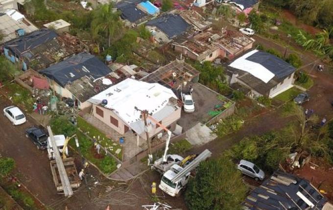 Defesa Civil confirma tornado como fenômeno que atingiu Descanso e Belmonte
