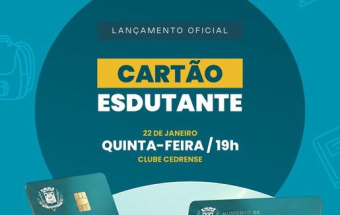 Cartão estudantil beneficiará mais de mil famílias cedrenses