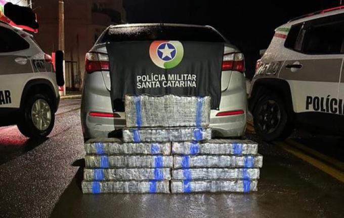 Polícia Militar apreende quase 95 kg de maconha em Maravilha