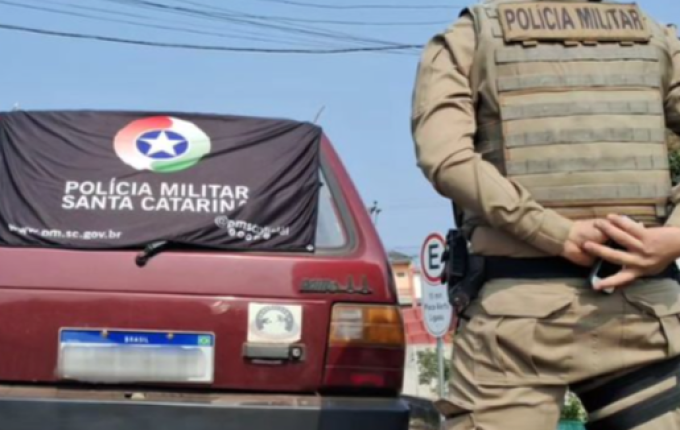 Veículo furtado é recuperado pela PM na SC-480