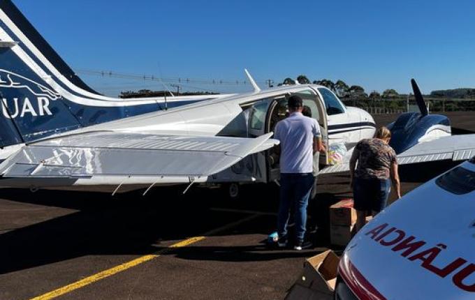 Quatro aeronaves partem de SMOeste rumo ao RS com doações