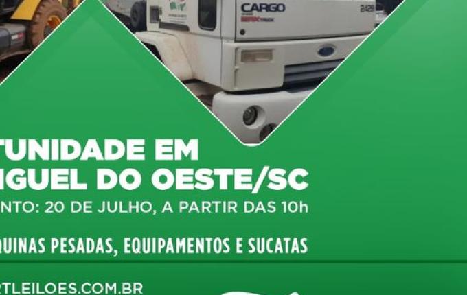 Prefeitura de SMOeste realiza leilão de máquinas e veículos