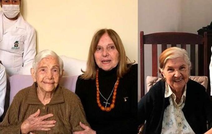 Irmãs de 96 e 100 anos se curam juntas da Covid-19 no Mato Grosso do Sul