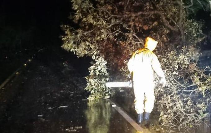 Vendaval atinge interior de Descanso e mobiliza bombeiros para entrega de lonas