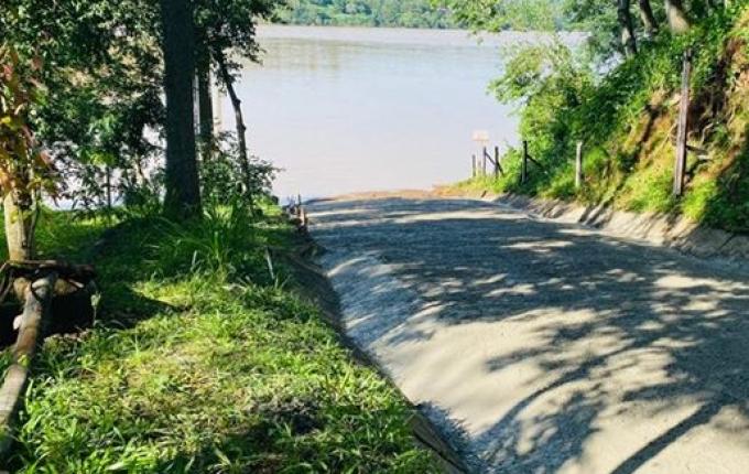 Porto da AARUI recebe conserto no acesso até o Rio Uruguai