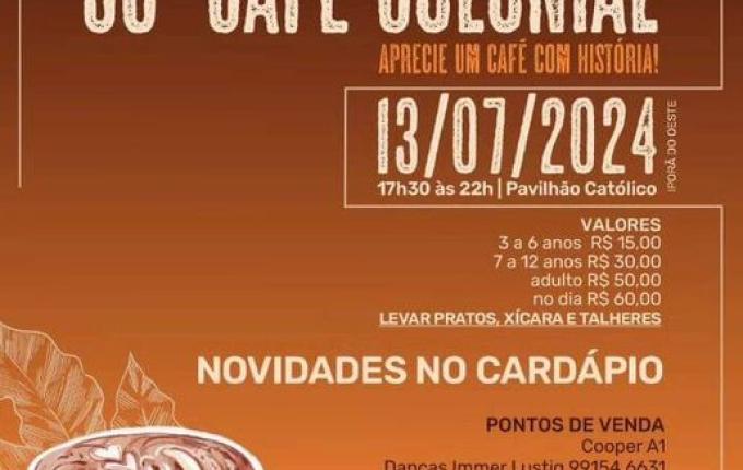 38º Café Colonial de Iporã do Oeste será neste final de semana