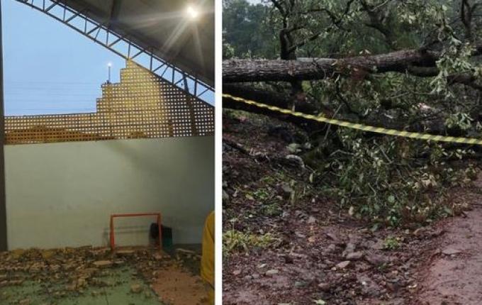 Temporal em SC deixa dezenas de famílias fora de casa