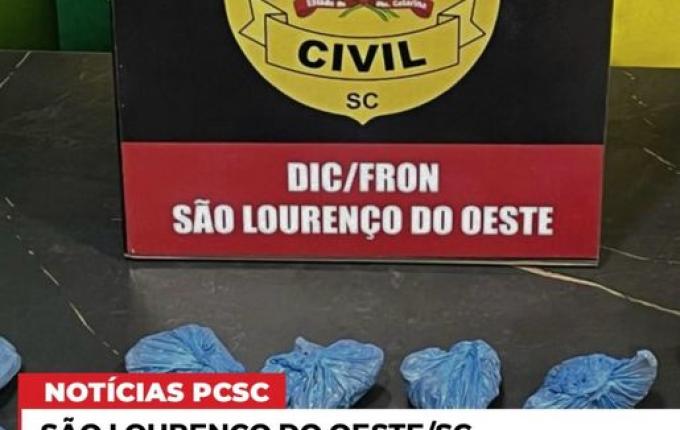 Homem é preso em flagrante por tráfico de droga em São Lourenço do Oeste