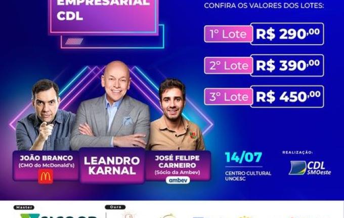 Leandro Karnal será um dos palestrantes do Summit Empresarial CDL