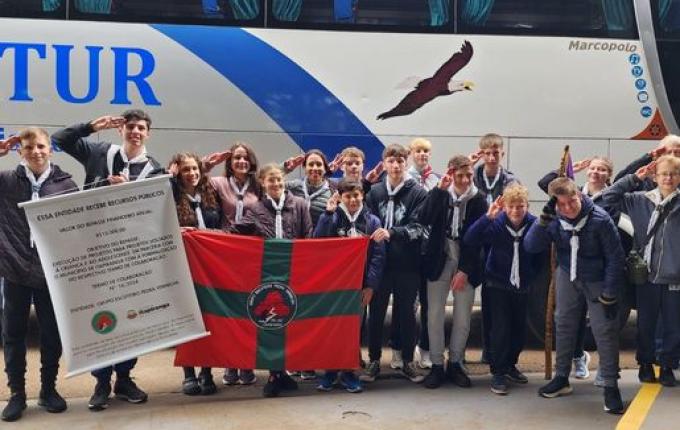 Grupo de Escoteiros de Itapiranga participa de evento em São Paulo