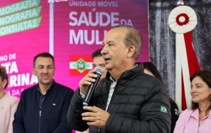 Governador Jorginho Mello lança carreta da Saúde da Mulher em Dionísio Cerqueira