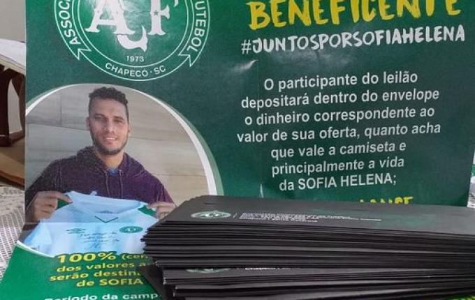Consulados da Chape arrecadam quase R$ 20 mil para campanha Ame Sofia Helena