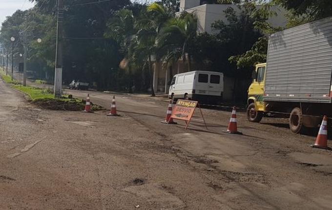Iniciam obras de revitalização da Avenida Uruguai de Itapiranga