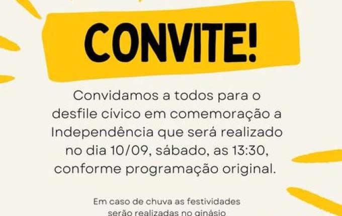 Duas prefeituras promovem desfile cívico neste sábado