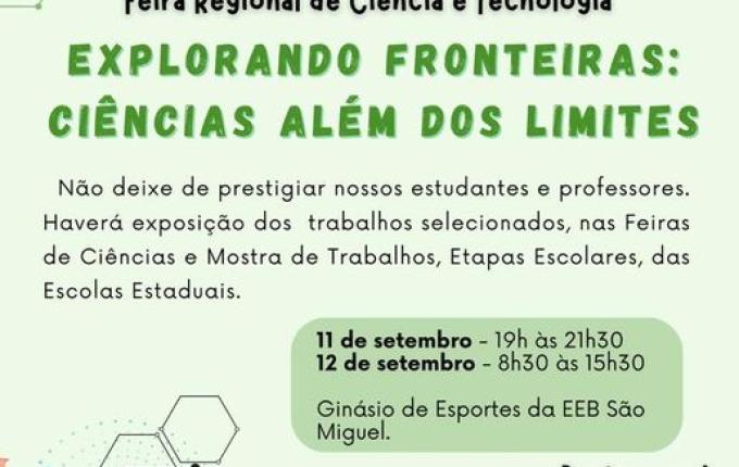 Feira Regional de Ciência e Tecnologia reúne 18 escolas em São Miguel do Oeste