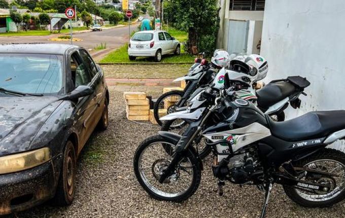 Policiamento com motos da PM atende ocorrência de Descaminho em SMO