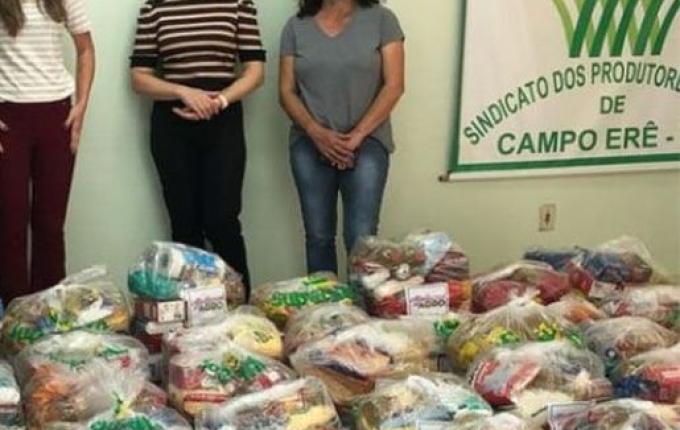 Campanha para doação de alimentos arrecada 1,3 tonelada em Campo Erê