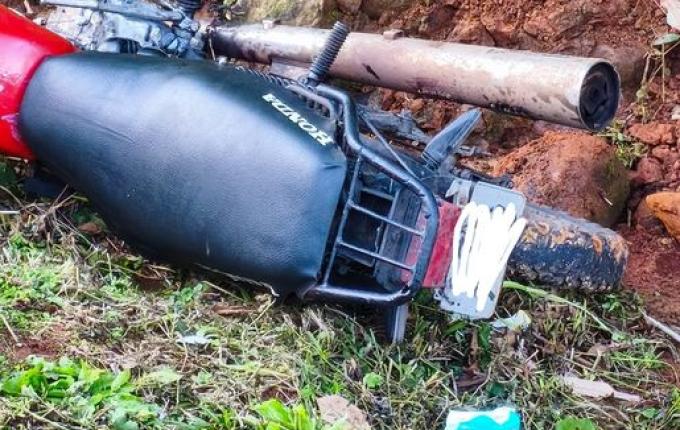 Motociclista fica ferido após queda na BR-158, em Cunha Porã