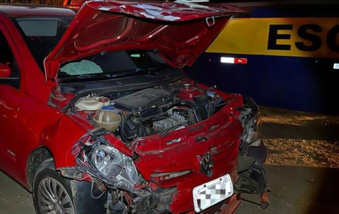 VÍDEO: Acidente entre dois veículos mobiliza Bombeiros e PRF na BR 163, em SMO