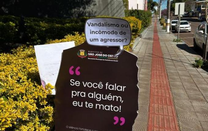 Vandalismo em silhueta do agosto lilás em São José do Cedro: um sinal de resistência à mudança?