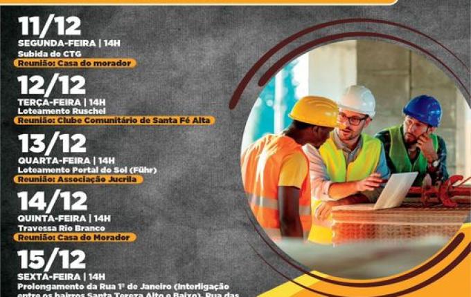 Audiências públicas vão abordar obras de pavimentações em Itapiranga