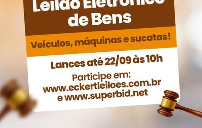 Guaraciaba abre leilão eletrônico com veículos, máquinas pesadas e sucatas