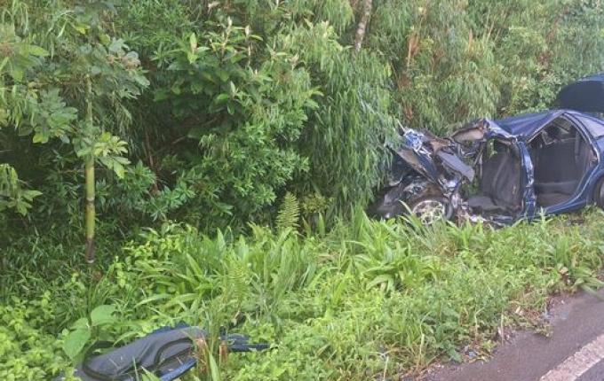 Família se dirigia para Xanxerê quando sofreu grave acidente em Passos Maia