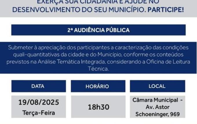 Campo Erê discute plano diretor em nova audiência pública