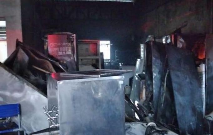 Incêndio atinge empresa no centro de Guaraciaba