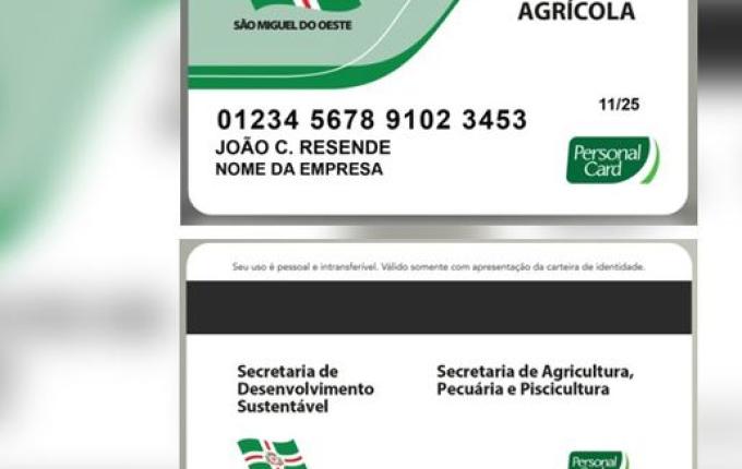 Cartões do Bônus Agrícola serão distribuídos nesta quinta e sexta em SMOeste