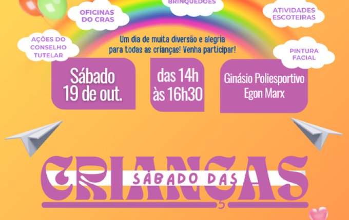 Sábado das Crianças será realizado em Iporã do Oeste neste fim de semana
