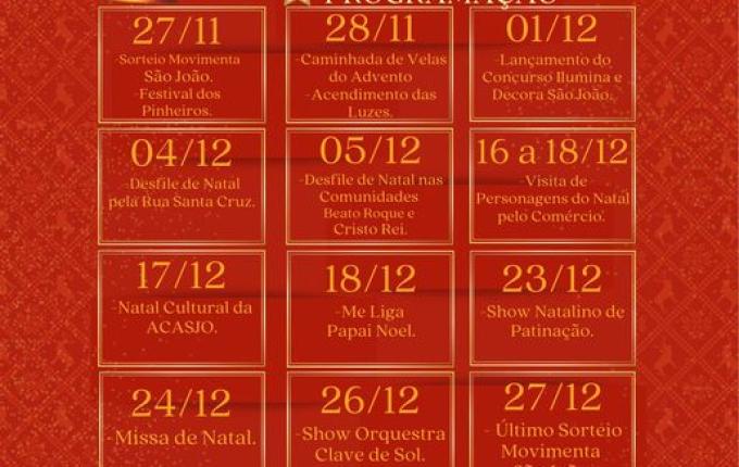 São João do Oeste terá várias atrações na Programação de Natal