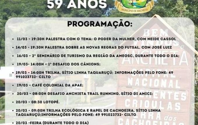 Prefeitura de Anchieta faz programação de aniversário de emancipação