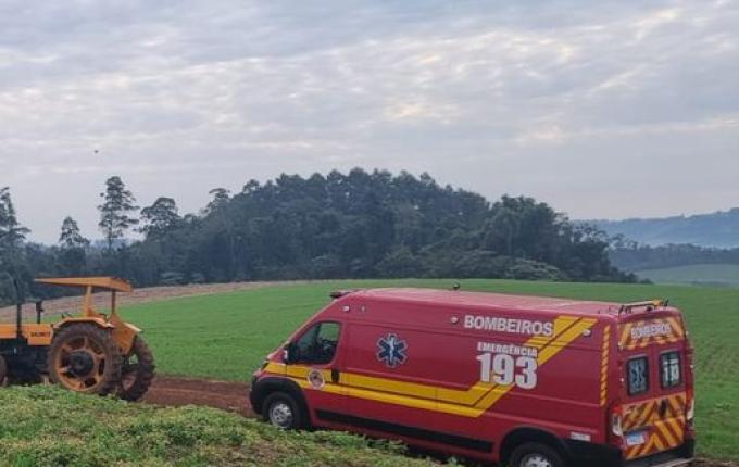 Homem fica inconsciente após ser atingido por árvore em Pinhalzinho