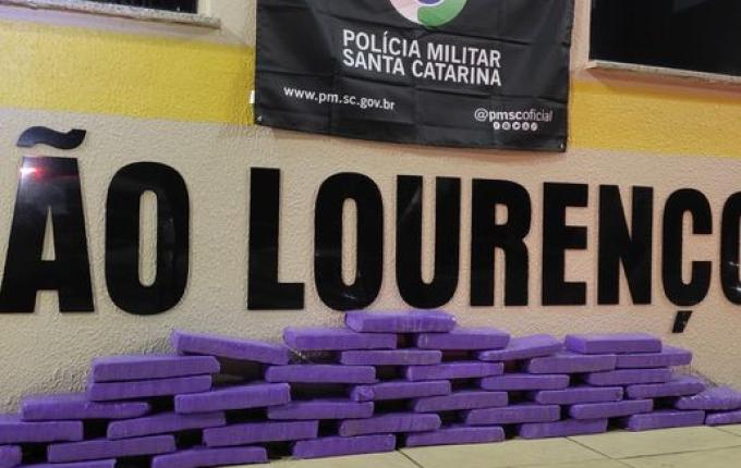 Mais de 30 quilos de maconha são apreendidos em São Lourenço do Oeste