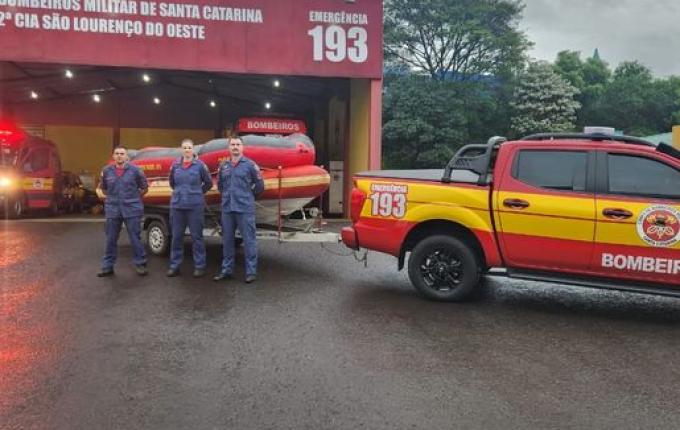 Bombeiros de São Lourenço do Oeste prestarão apoio ao Rio Grande do Sul
