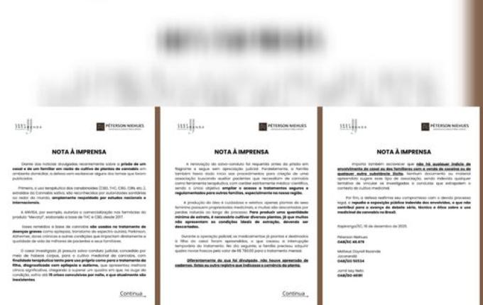 Defesa de investigado por tráfico de drogas em Itapiranga emite nota de esclarecimento