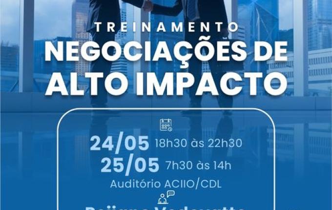 ACIIO/CDL de Iporã do Oeste terá dois dias de treinamento com empresários associados