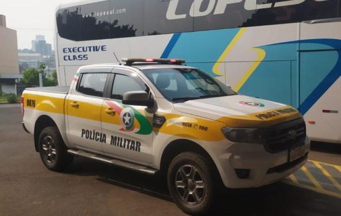 Polícia Rodoviária realiza ação educativa no transporte coletivo em SMOeste