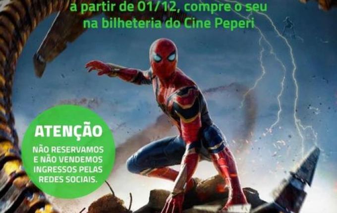 Cine Peperi inicia pré-venda de ingressos para filme do Homem-Aranha