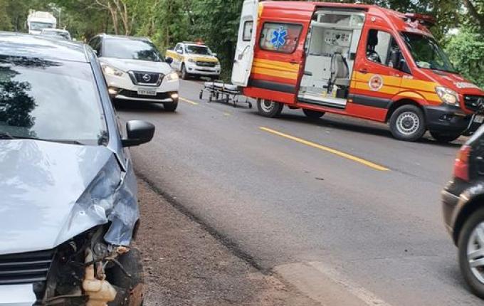 Colisão entre carro e moto é registrada na SC 163 em Iporã do Oeste