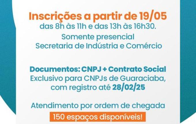 Guaraciaba abre inscrições para 1ª edição da feira "Movimenta Guaraciaba"