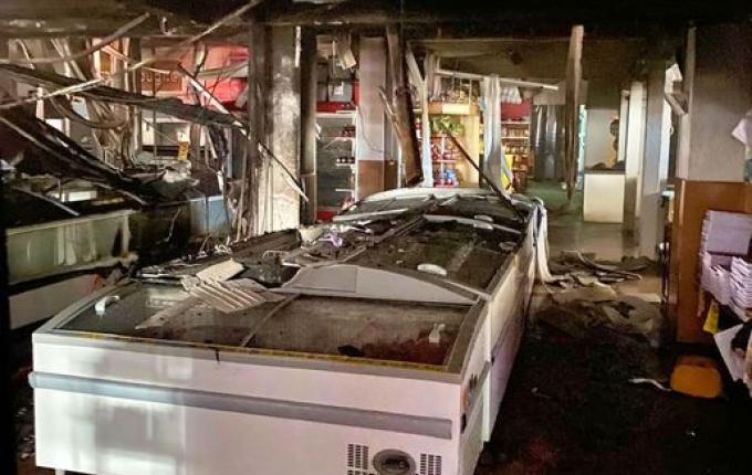 Incêndio atinge supermercado no Centro de Guaraciaba